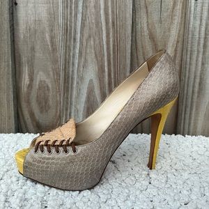 Brian Atwood- Python Peep Toe Heels